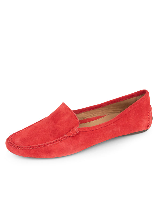 patricia green Patricia Green Women’s Jillian Driving Moccasin in Scarlett Red Suede