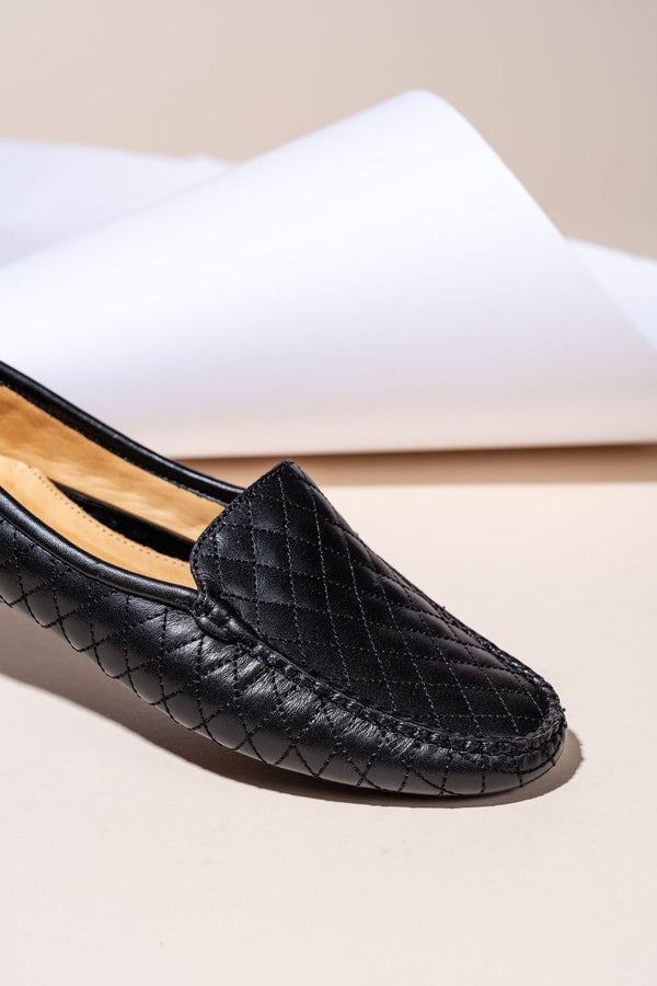 Patricia Green Patricia Green Women’s Jillian Quilted Driving Moccasin In Black