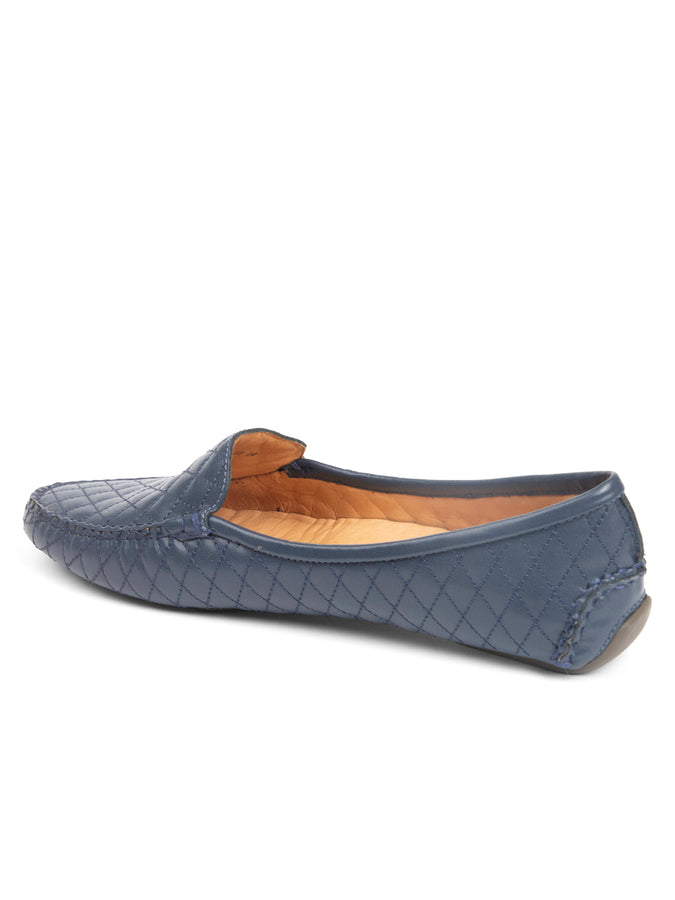 Patricia Green Patricia Green Women’s Jillian Quilted Driving Moccasin In Navy Leather