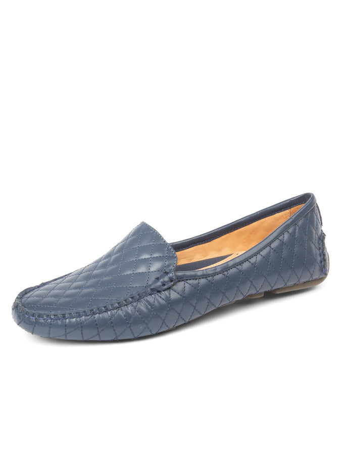 patricia green Patricia Green Women’s Jillian Quilted Driving Moccasin in Navy Leather