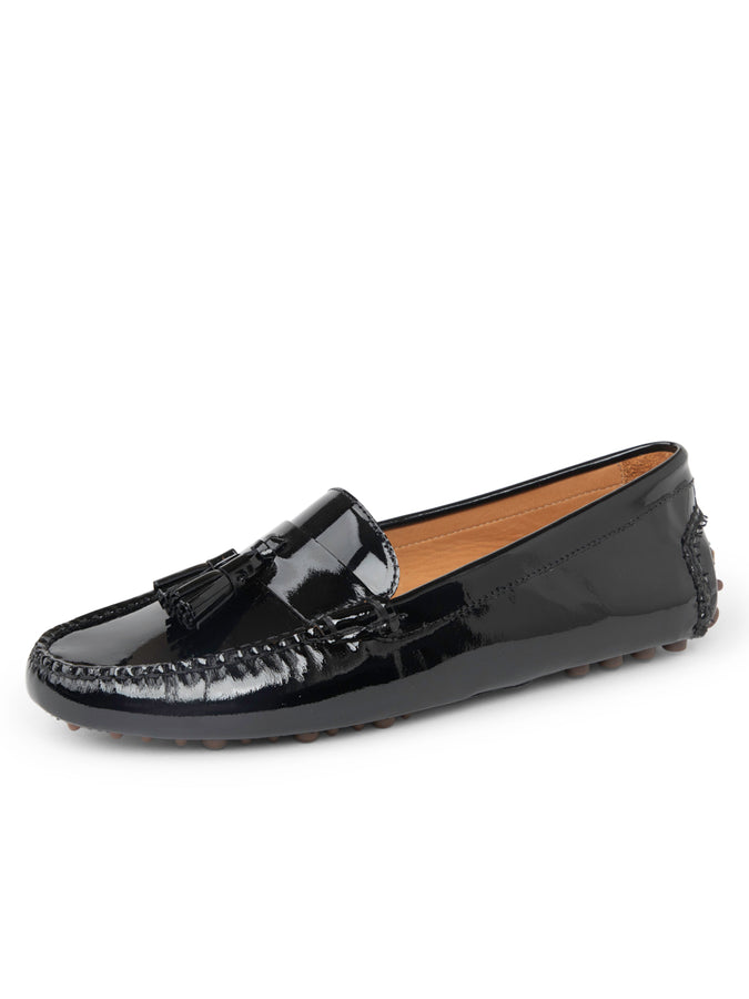 patricia green Patricia Green Women’s Jordan Tassel Driver in Black Patent patricia green Patricia Green Women’s Jordan Tassel Driver in Black Patent