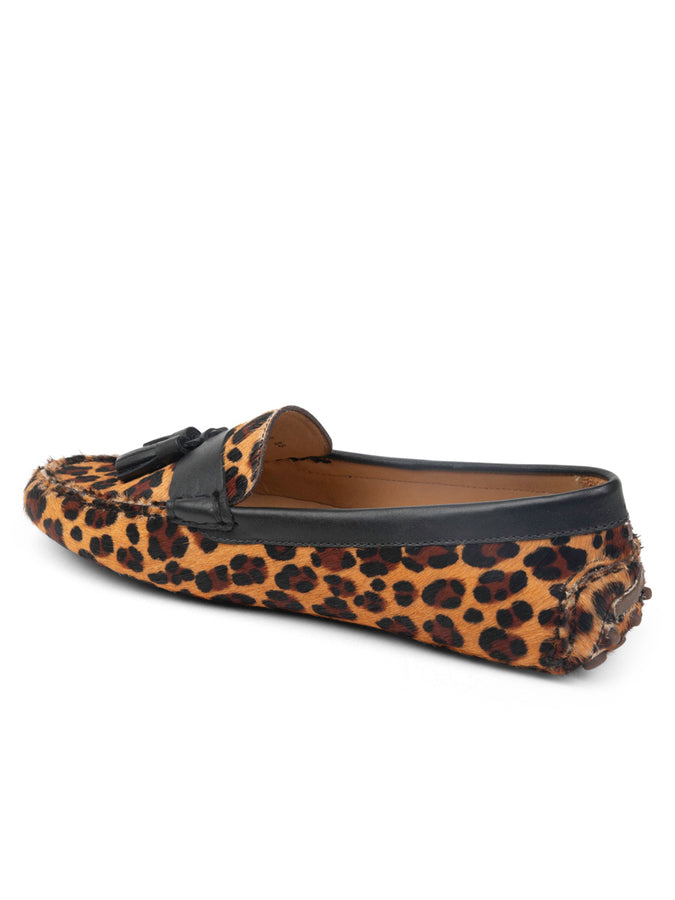 Patricia Green Patricia Green Women’s Jordan Tassel Driver In Leopard Haircalf