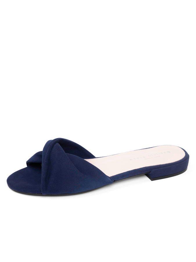 patricia green Patricia Green Women’s Julie Twist Flat Sandal in Navy