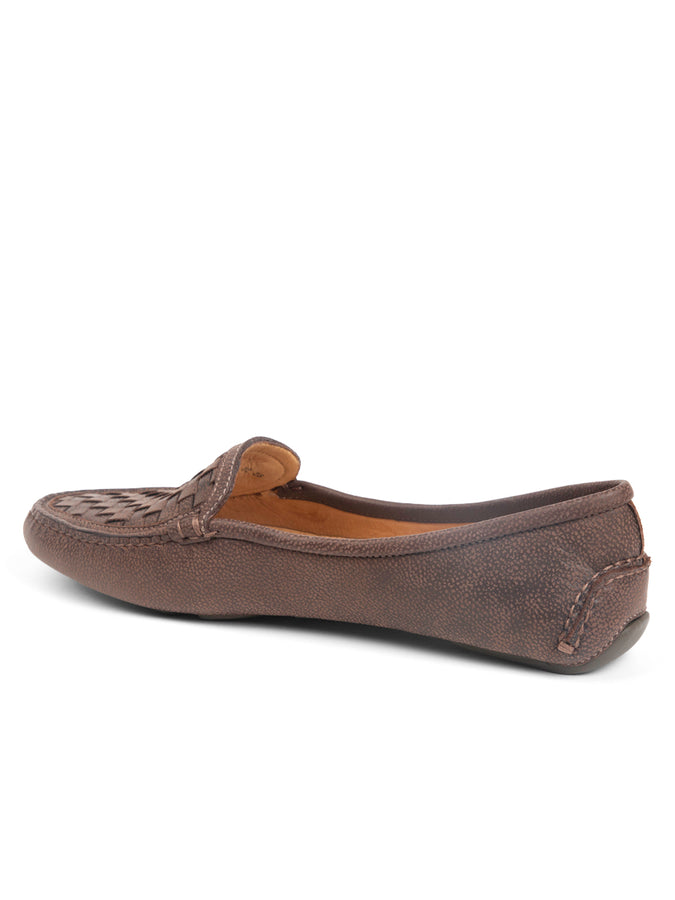 Patricia Green Patricia Green Women’s Kelly Woven Driving Moccasin In Chocolate