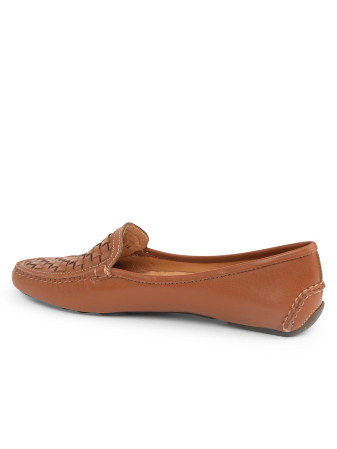 Patricia Green Patricia Green Women’s Kelly Woven Driving Moccasin In Cognac