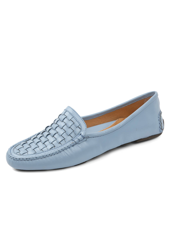 patricia green Patricia Green Women’s Kelly Woven Driving Moccasin in French Blue