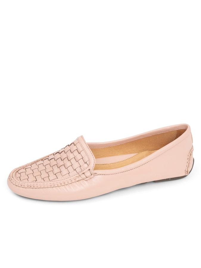 patricia green Patricia Green Women’s Kelly Woven Driving Moccasin in Nude