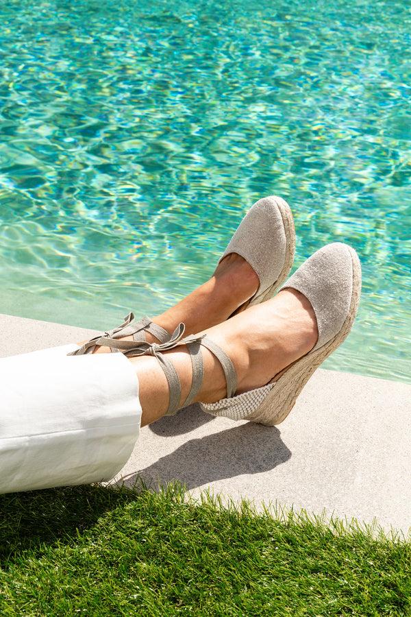 Patricia Green Patricia Green Women’s Leon Closed Toe Lace Up Espadrille In Natural