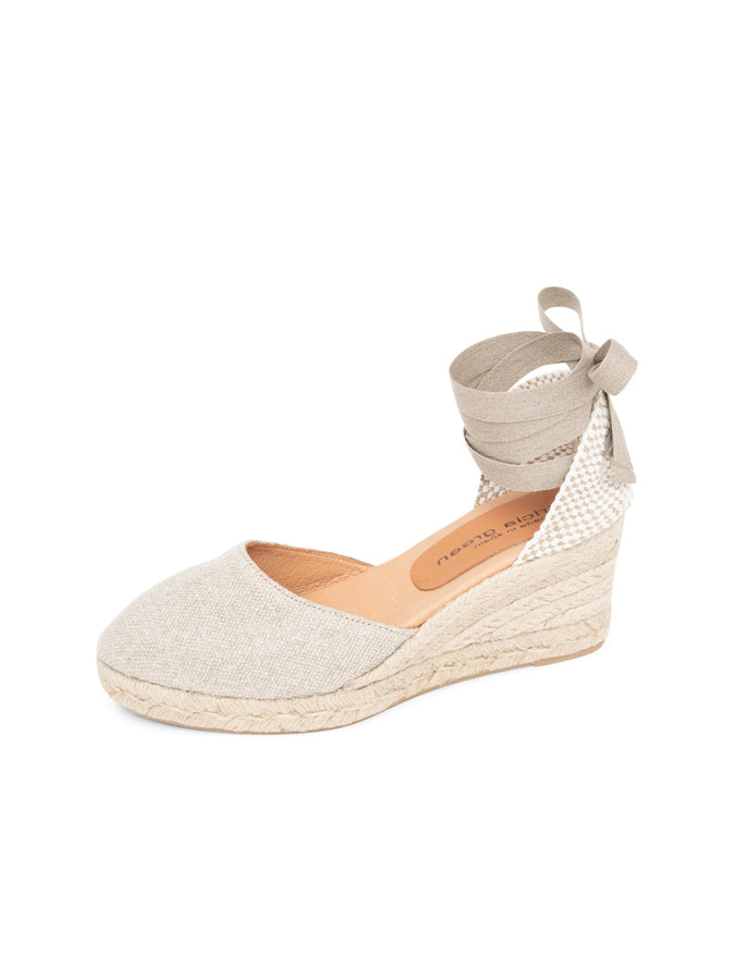 patricia green Patricia Green Women’s Leon Closed Toe Lace Up Espadrille in Natural