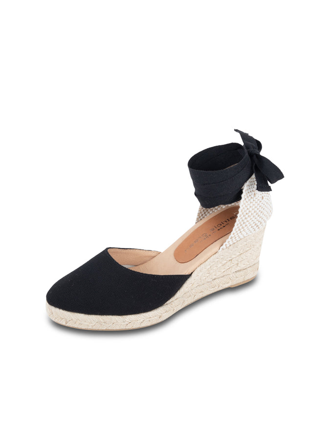 patricia green Patricia Green Women’s Leon Closed Toe Lace Up Espadrille in Black