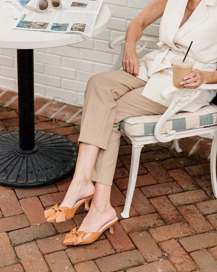 Patricia Green Patricia Green Women’s Malibu Kitten Heel Mule In Cognac