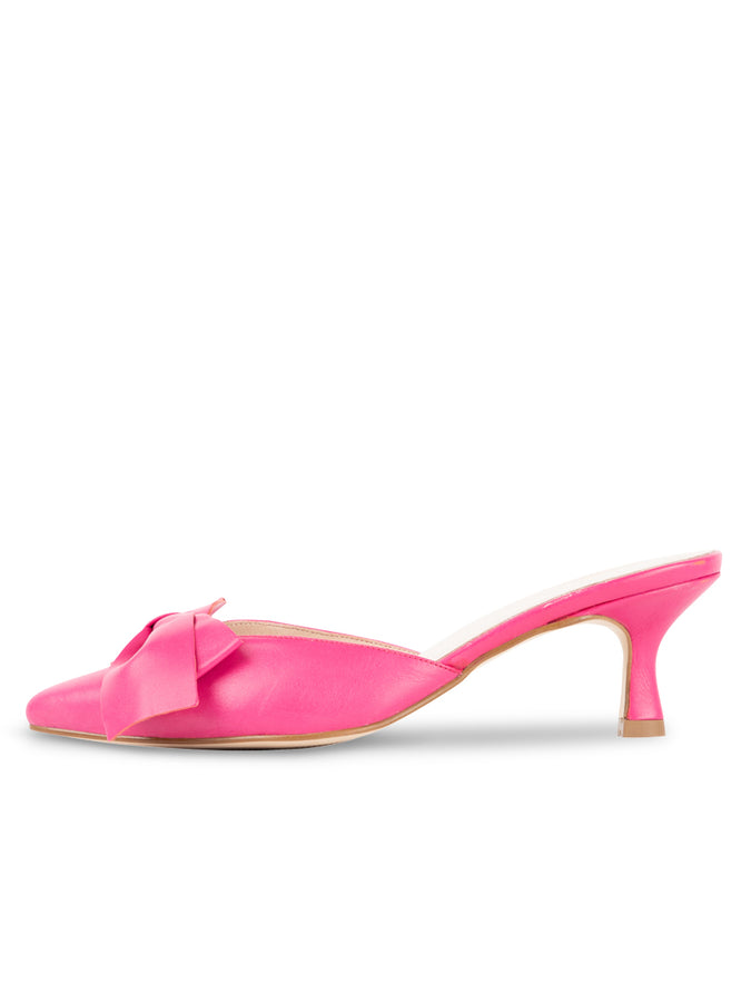 Patricia Green Patricia Green Women’s Malibu Kitten Heel Mule In Hot Pink