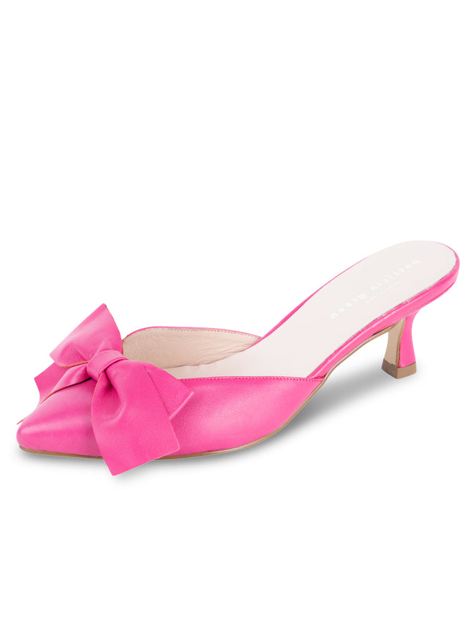patricia green Patricia Green Women’s Malibu Kitten Heel Mule in Hot Pink