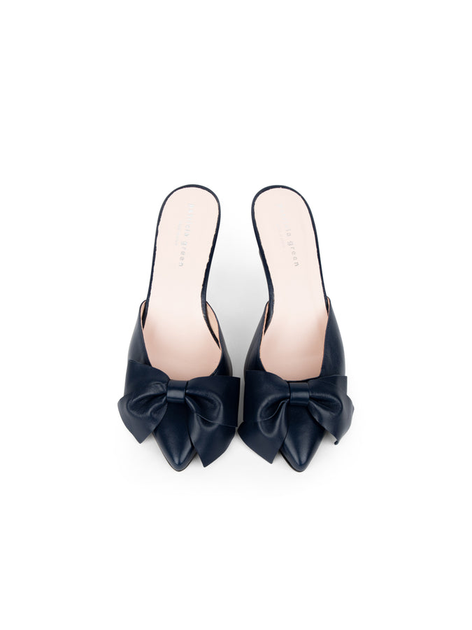 Patricia Green Patricia Green Women’s Malibu Kitten Heel Mule In Navy