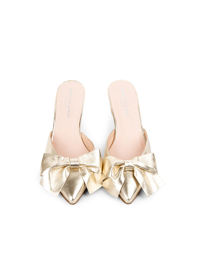 Patricia Green Patricia Green Women’s Malibu Kitten Heel Mule In Gold
