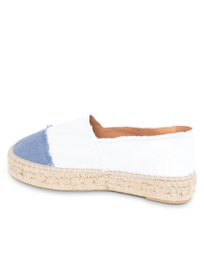 Patricia Green Patricia Green Women’s Maui Slip On Color Block Espadrille In White/Denim
