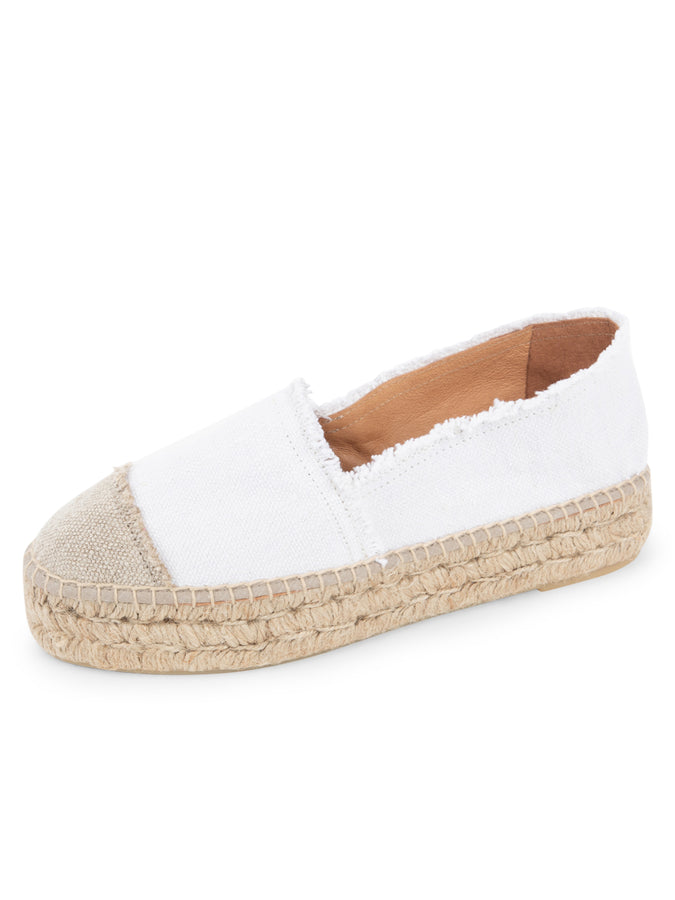 patricia green Patricia Green Women’s Maui Slip On Color Block Espadrille in White Natural