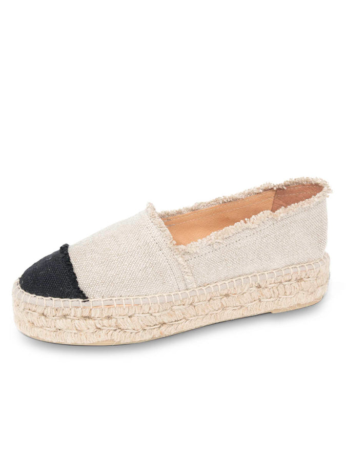 patricia green Patricia Green Women’s Maui Slip On Color Block Espadrille in Natural/Black
