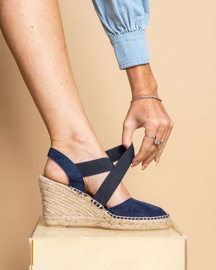 Patricia Green Patricia Green Women’s Mila Espadrille With Elastic Straps In Navy