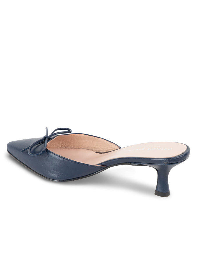 Patricia Green Patricia Green Women’s Montauk Kitten Heel Mule In Navy