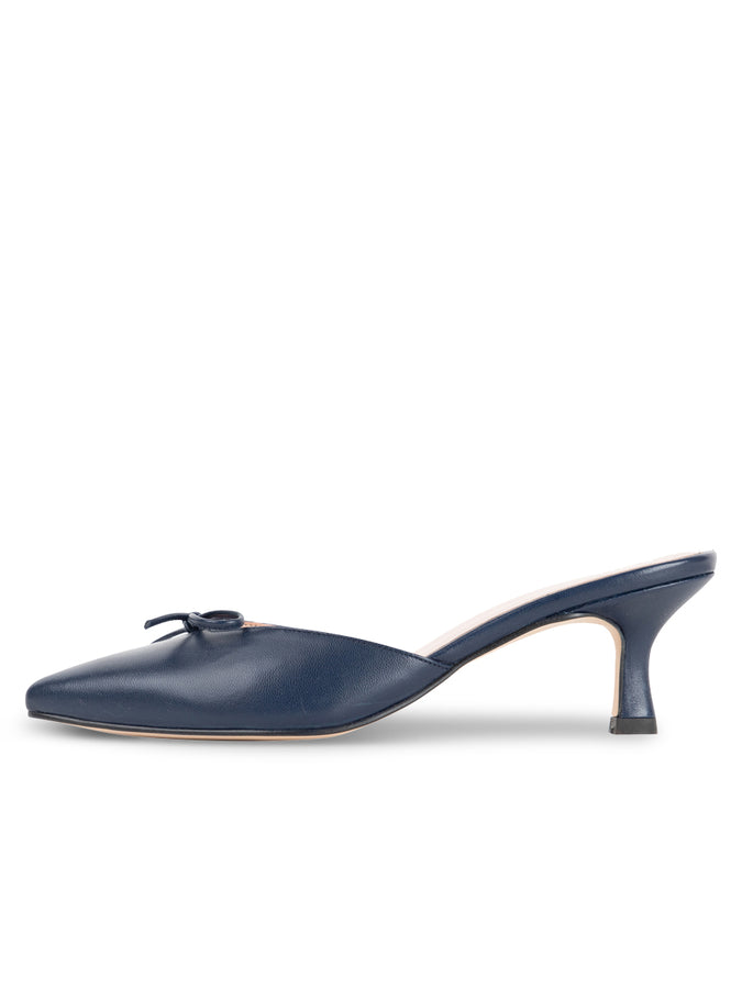 Patricia Green Patricia Green Women’s Montauk Kitten Heel Mule In Navy