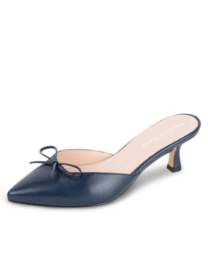 patricia green Patricia Green Women’s Montauk Kitten Heel Mule in Navy patricia green Patricia Green Women’s Montauk Kitten Heel Mule in Navy
