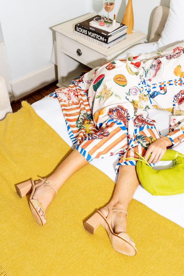 Patricia Green Patricia Green Women’s Palm Beach Ankle Strap Sandal In Natural Raffia