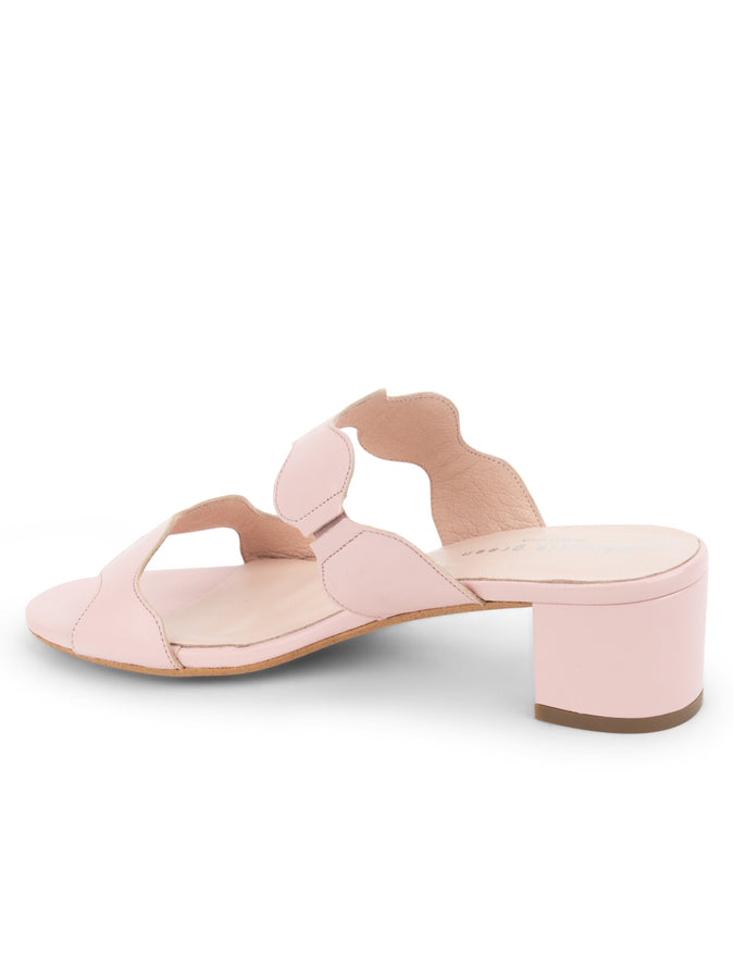 Patricia Green Patricia Green Women’s Palm Beach Block Heel Scalloped Sandal In Soft Pink