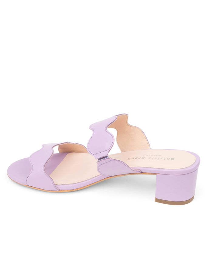 Patricia Green Patricia Green Women’s Palm Beach Block Heel Scalloped Sandal In Lilac