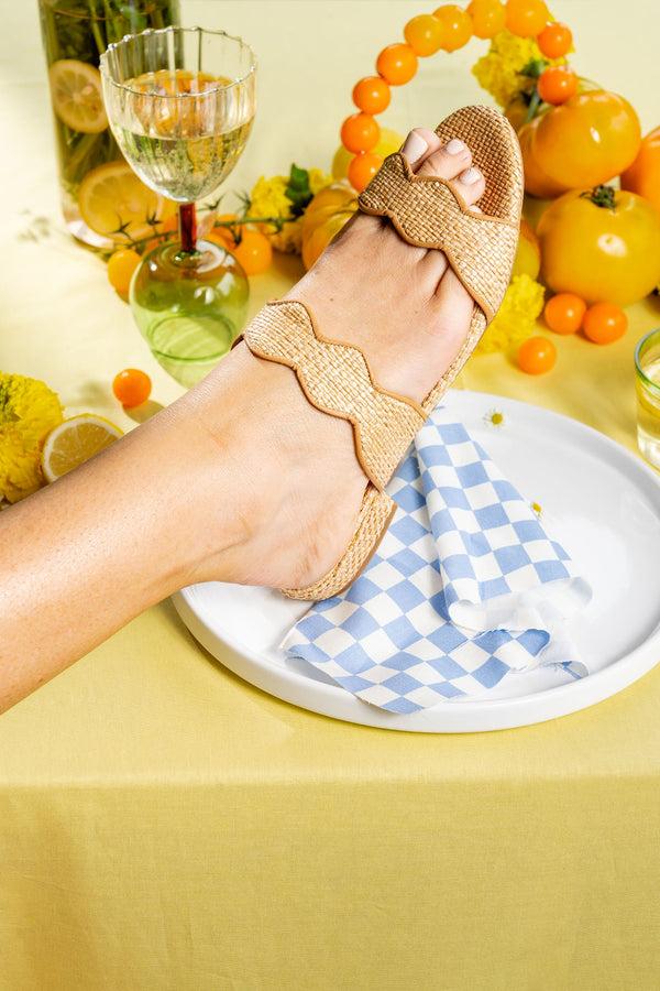 Patricia Green Patricia Green Women’s Palm Beach Flat Sandal In Natural Raffia