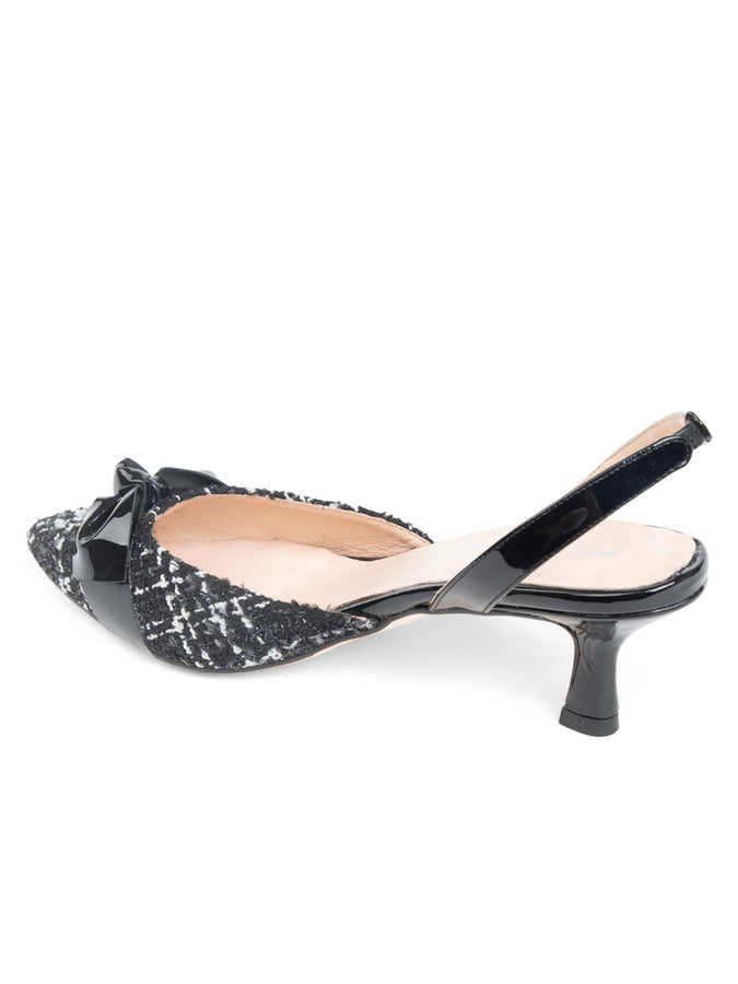 Patricia Green Patricia Green Women’s Paris Bow Slingback In Black Tweed