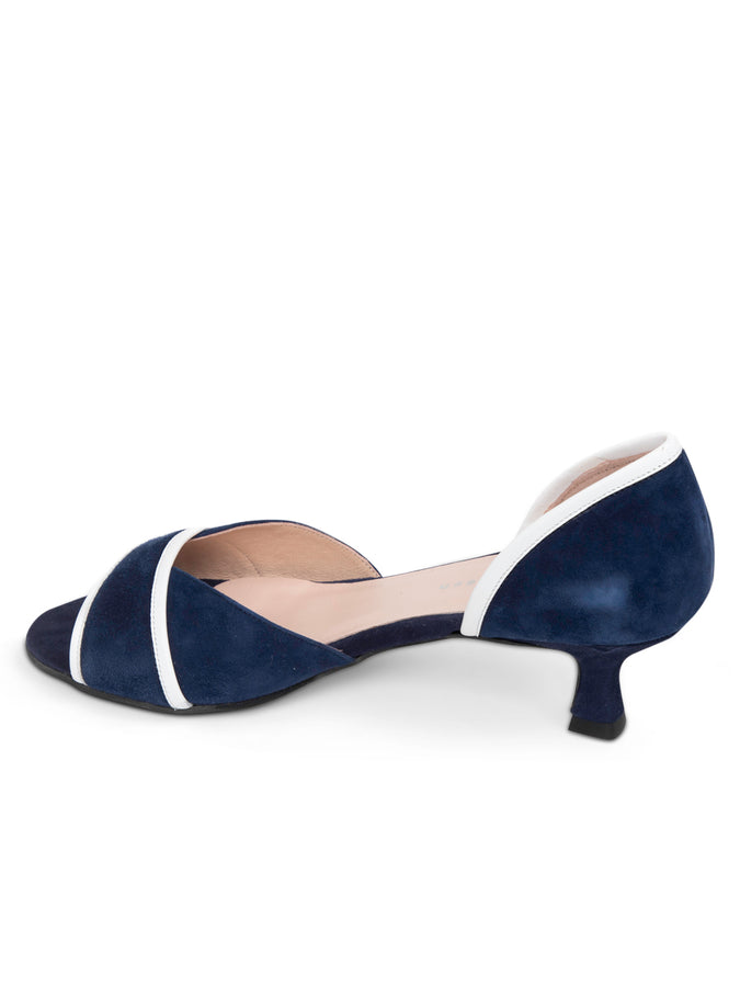 Patricia Green Patricia Green Women’s Parker D'Orsay Kitten Heel Sandal In Navy