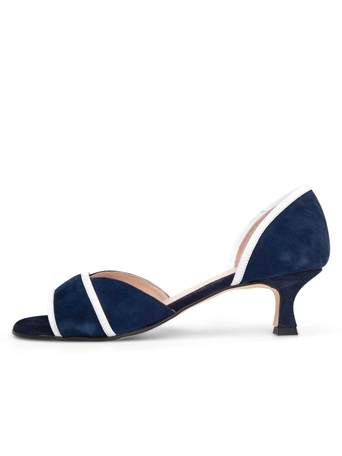 Patricia Green Patricia Green Women’s Parker D'Orsay Kitten Heel Sandal In Navy