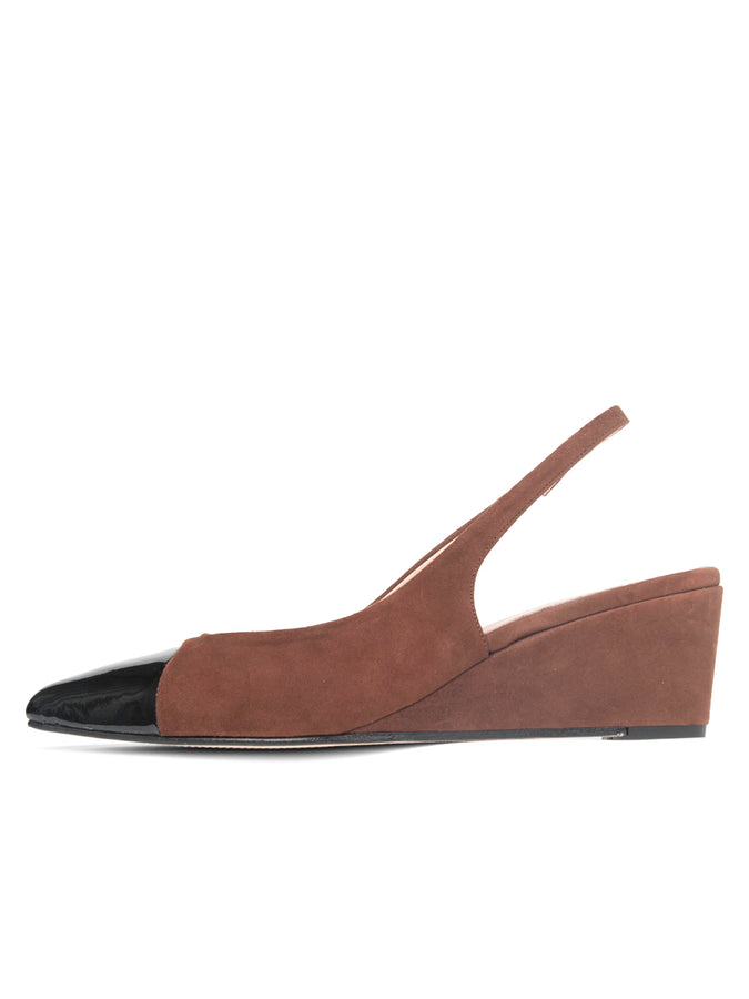 Patricia Green Patricia Green Women’s Portofino Slingback Wedge In Chocolate/Black