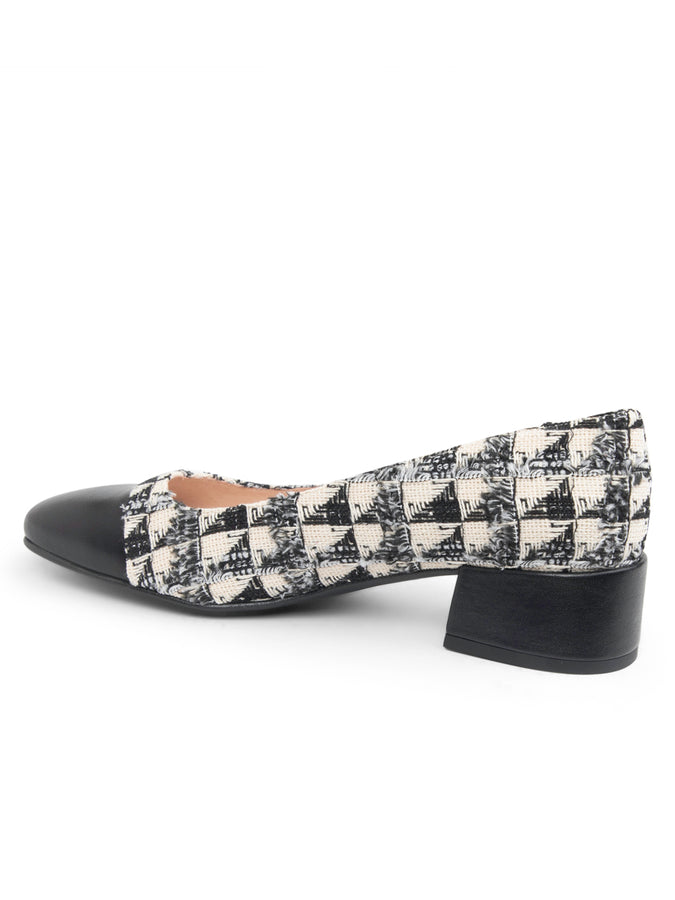 Patricia Green Patricia Green Women’s Preston Tweed Block Heel In Black/Cream Tweed