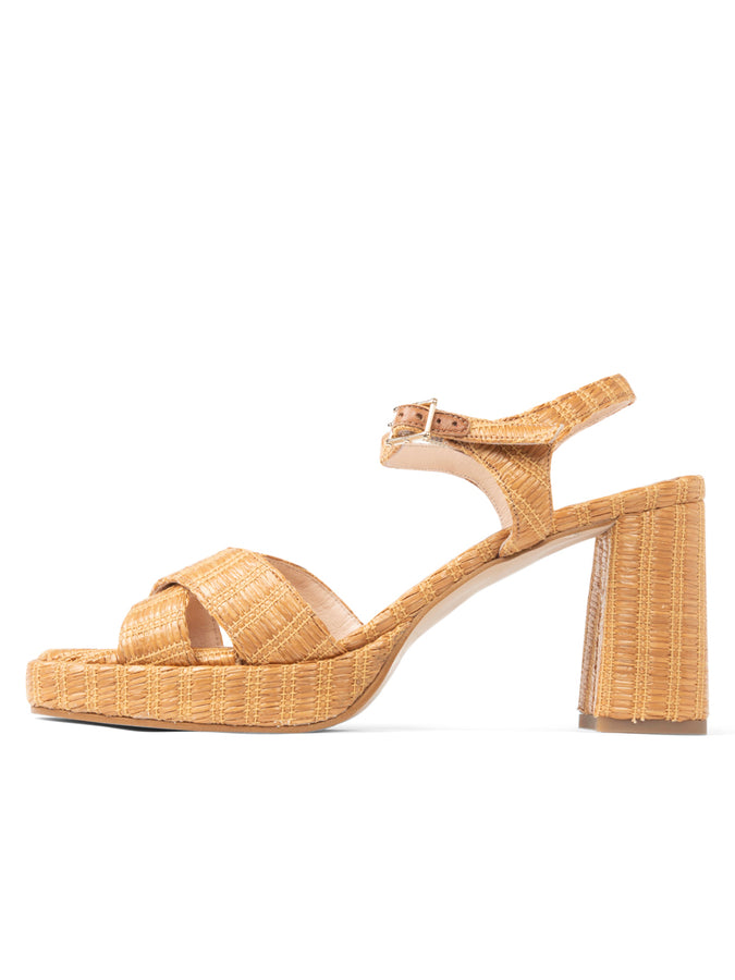 Patricia Green Patricia Green Women’s Provence Platform Sandal In Cognac Raffia