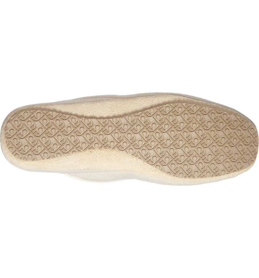 Patricia Green Patricia Green Women’s Queen Bee Embroidered Velvet Slipper In Linen