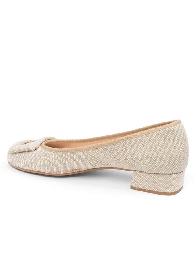 Patricia Green Patricia Green Women’s Riviera Block Heel Pump In Natural Linen