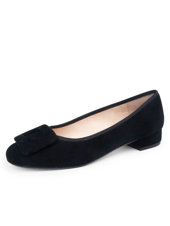 patricia green Patricia Green Women’s Riviera Block Heel Pump in Black Suede