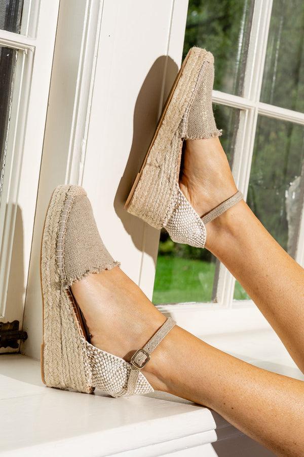 Patricia Green Patricia Green Women’s Sahara Closed Toe Espadrille In Natural Metallic