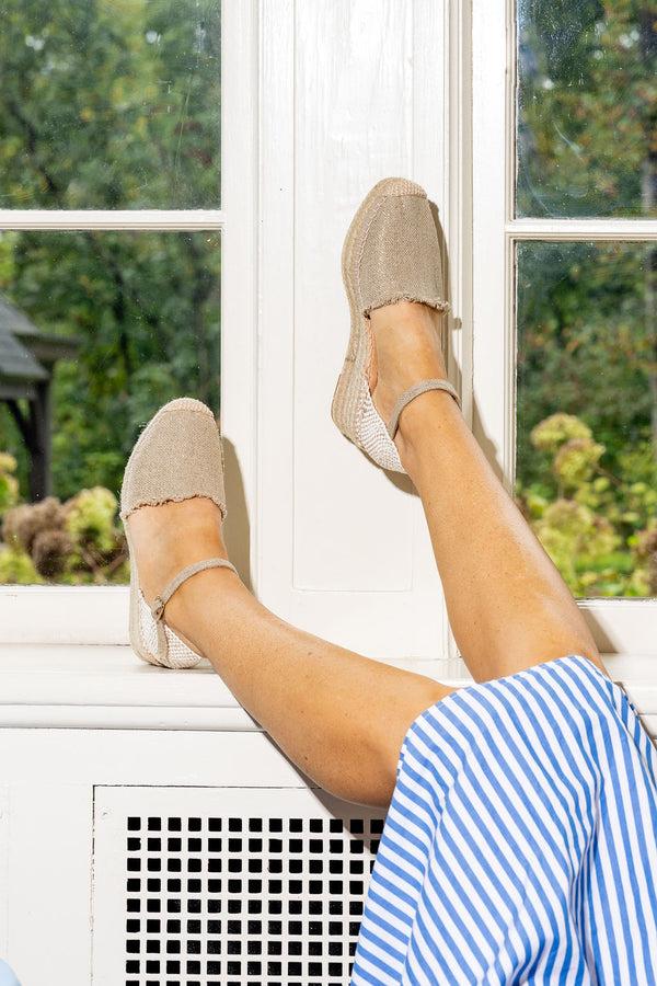 Patricia Green Patricia Green Women’s Sahara Closed Toe Espadrille In Natural Metallic