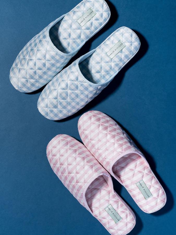 Patricia Green Patricia Green Women’s Sari Silk Check Slipper In Pink