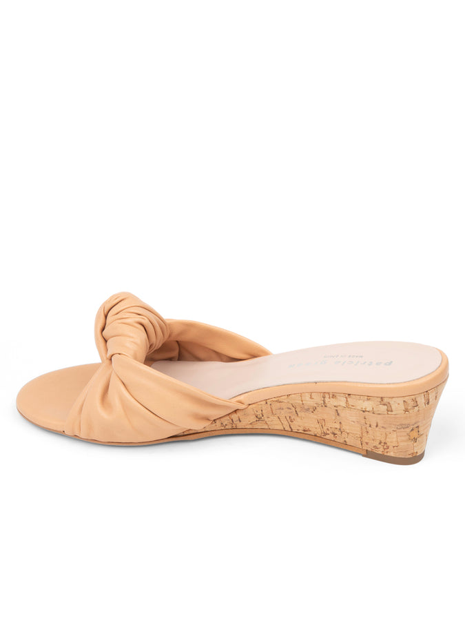 Patricia Green Patricia Green Women’s Savannah Knotted Bow Cork Wedge In Nude