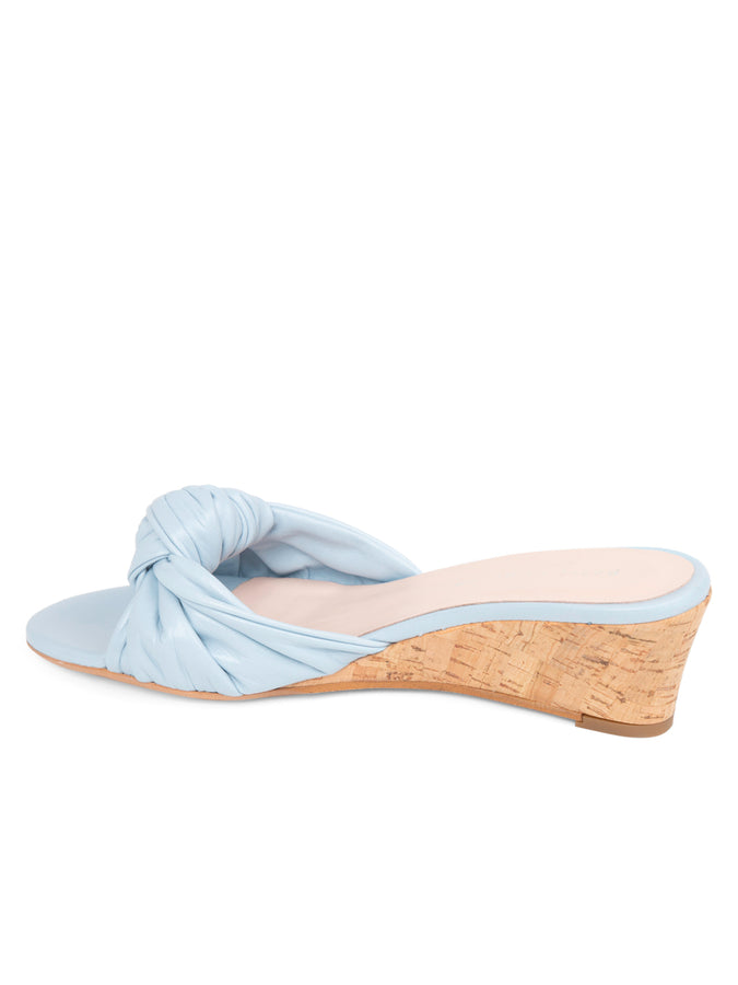 Patricia Green Patricia Green Women’s Savannah Knotted Bow Cork Wedge In Sky Blue