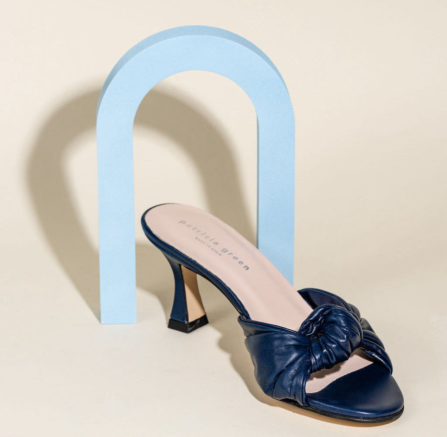 Patricia Green Patricia Green Women’s Savannah Knotted Bow Slide In Navy