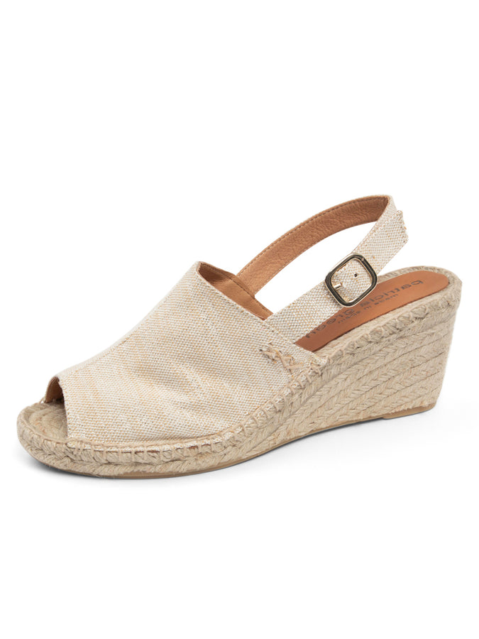 patricia green Patricia Green Women’s Shen Slingback Espadrille in Cream Natural Metallic