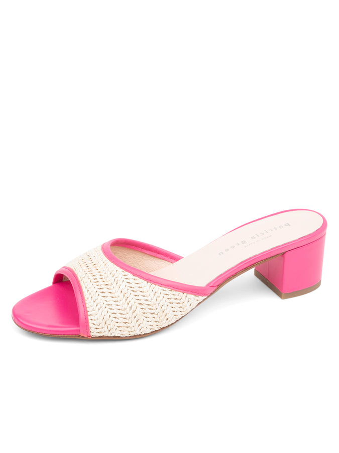 patricia green Patricia Green Women’s Sienna Raffia Block Heel in Hot Pink