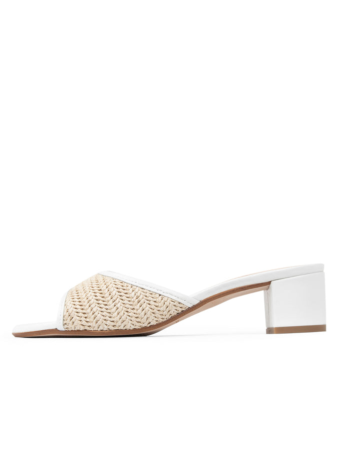 Patricia Green Patricia Green Women’s Sienna Raffia Block Heel In White