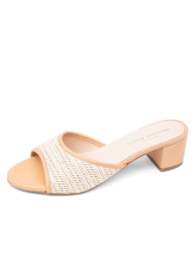 patricia green Patricia Green Women’s Sienna Raffia Block Heel in Nude