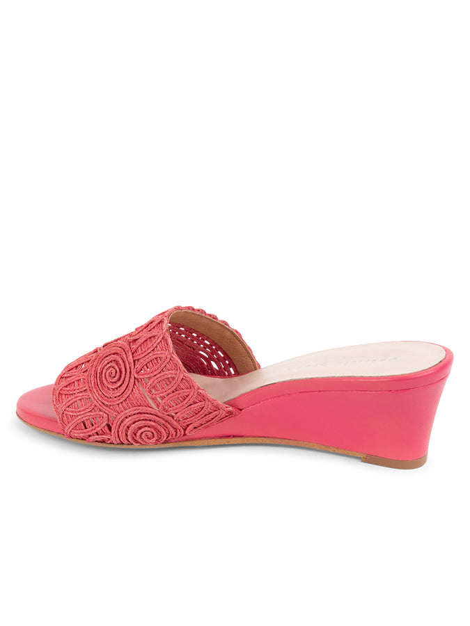 Patricia Green Patricia Green Women’s Siesta Swirled Raffia Wedge In Rose Pink